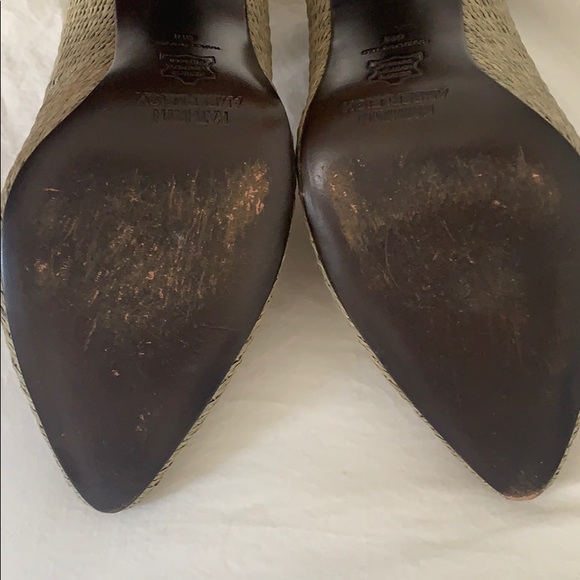 SOLD Kathryn Amberleigh Raffia Stilettos size 8 - Picture 6 of 8